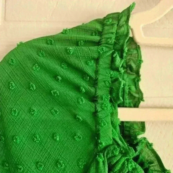 CeCe Lush Greem Boat Neck Puff Sleeve Top Size 3X - Picture 2 of 10